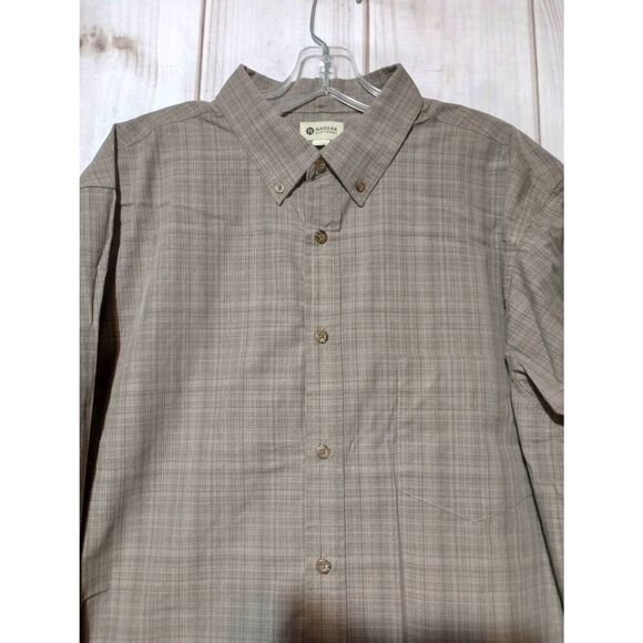 Haggar Shirt Men's Large Gray Button Front Long Sleeve - Picture 3 of 8